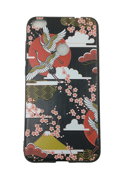 OEM Carcasă compatibilă cu Huawei P8 Lite 2017, model 3D cu macara japoneză î...