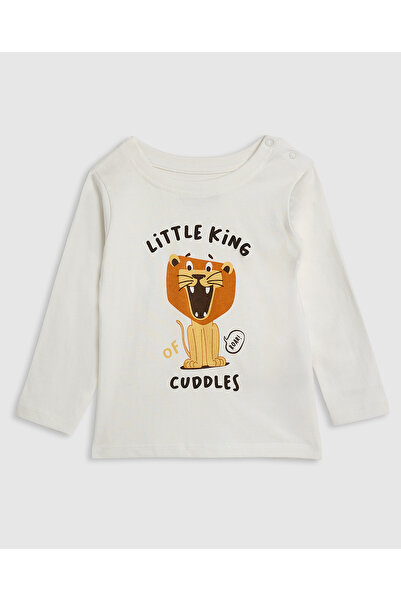 R&B Graphic Print T-Shirt with Crew Neck and Long Sleeves