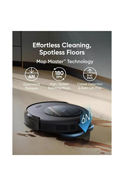 eufy Aspirator robot Omni C20, aspirator și mop, stație multifuncțională, 7.000 Pa, 40 W, negru