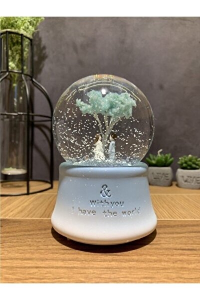 HALL BREATHE Çok Renkli Müzikli Işıklı Kar Küresi, Hayat Ağacı Temalı, Kadın ...