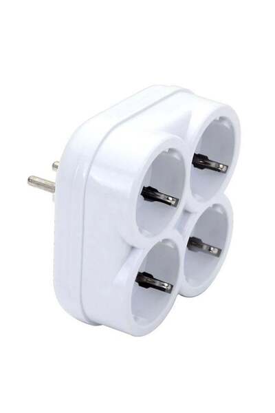 Powermaster De-Pa 10004 Grounded 16 Ampere 250 Volt White 4-Purpose Multi-Purpose Goliath Socket