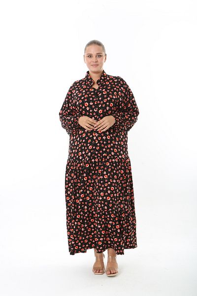 XL Modam Women's Lycra Viscose Plus Size Buttoned Dress