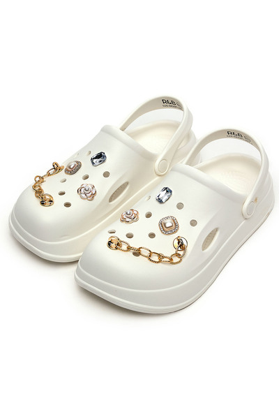 R&B Embellished Slingback Clogs