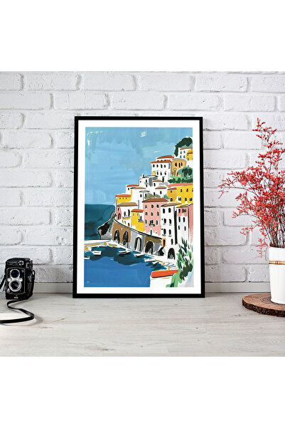 woodsia Tablou cu poster din lemn MDF cu aspect de cadru dintr-o singură buca...