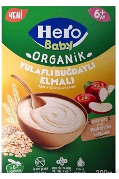 Hero Baby Organik Yulaflı Buğdaylı Elmalı 200 gr