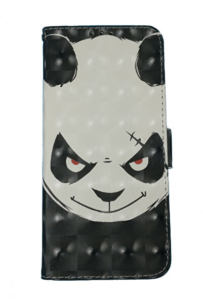 OEM Husă compatibilă cu Samsung Galaxy J6 Plus, tip holster, imitație de piele, culoare Panda