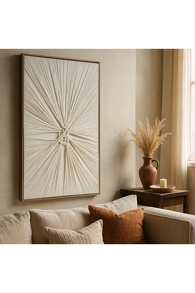Vi Markets Canvas Wall Panel - Woven Lines