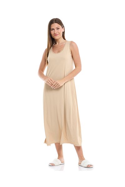 R&B Lace Trim Night Slip Dress