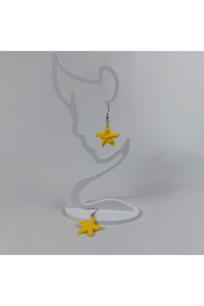 TERARYUM SEPETİM 3D Design Starfish Earrings