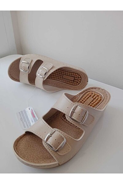 GEZER παντόφλες με διπλή πόρπη με τακούνι