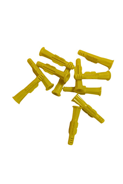 Genel Markalar 8'lik Sarı Roket Dübel 2500 Adet (500x5) - 8 mm Plastik Duvar ...