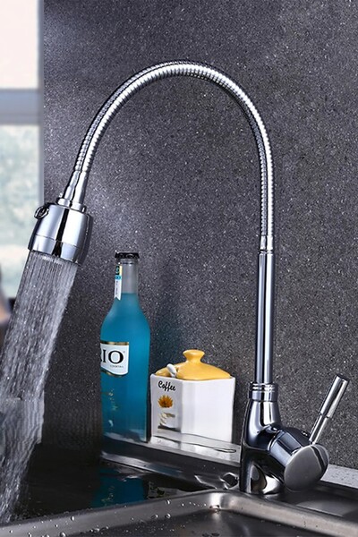 SUVİA 360 Derece Ayarlamalı 2 Fonksiyonlu Spiralli Boru Aç Kapa Mutfak Eviye ...