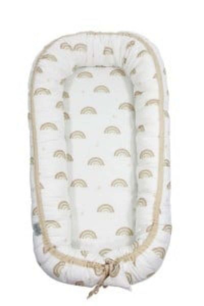 NO BRAND Babynest for children, 80 x 50 cm, adjustable, portable, crib reducer, Tiny Star, Rainbow