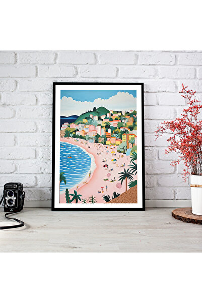 woodsia Tablou cu poster din lemn MDF cu aspect de cadru dintr-o singură buca...