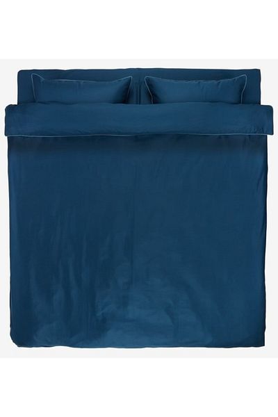 OEM Bed linen + satin sheet SANNA 200x220 navy blue
