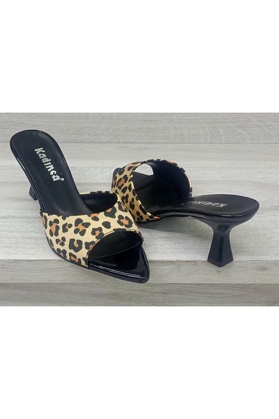 uğurtek Heeled Pointed Toe Women's Slippers