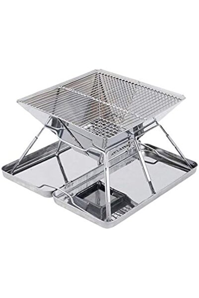 unbranded Foldable Stainless Steel Charcoal Grill for Camping and Picnics by HSSZN