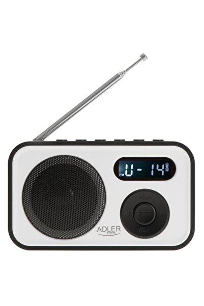 adler Radio AD 1906, 0.8 W, Jack 3.5mm, Display LCD, FM/AM (Black/White)
