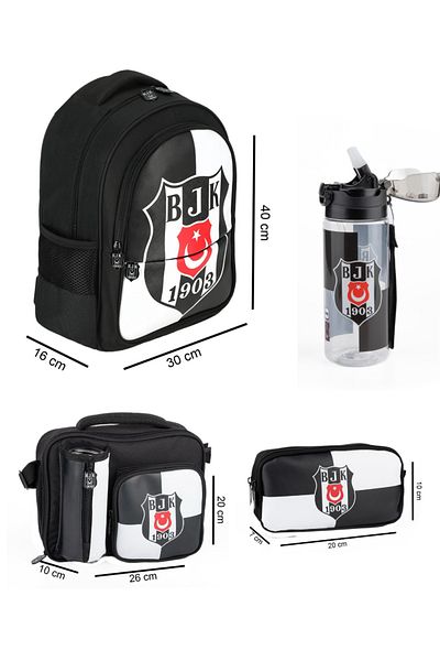 Next Plus Licensed Fan Logo Back to School (Bag + Lunch + Pen Holder + Water Bottle) Set New Season
