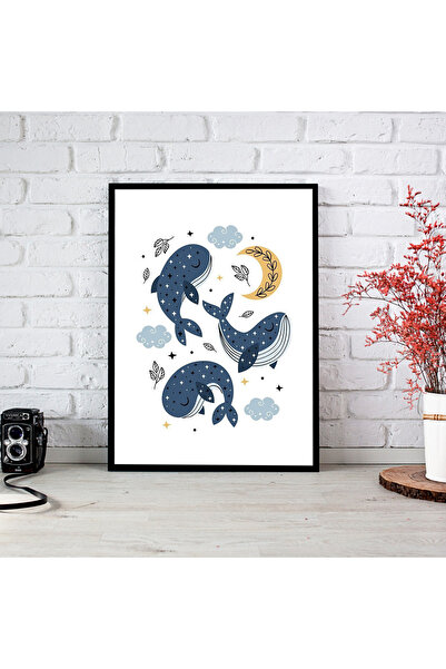 woodsia Tablou cu poster din lemn MDF cu aspect de cadru dintr-o bucată CRMD ...