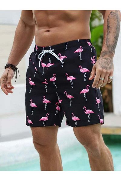 Generic Men's Swim Trunks Quick Dry Bathing Suit Board Swimming Shorts with Pockets Beach Trunks Swimwear Pi