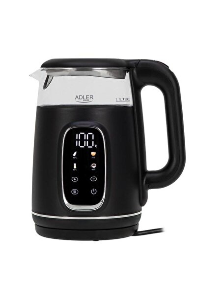 adler Fierbător electric AD 1305BS (1,7 l, 2200 W, afișaj LED, bază rotativă ...