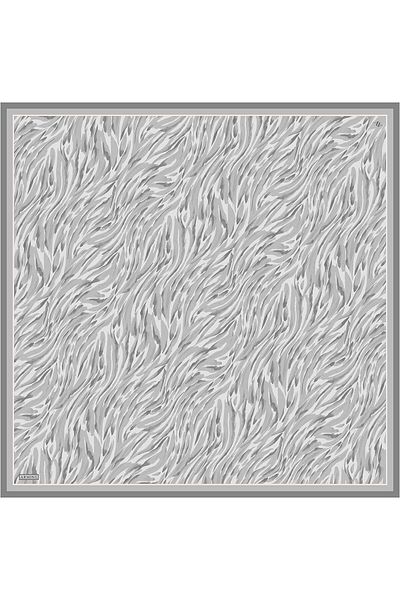Armine Silk Scarf 2026 Winter - 9435-41 Light Silver Twill