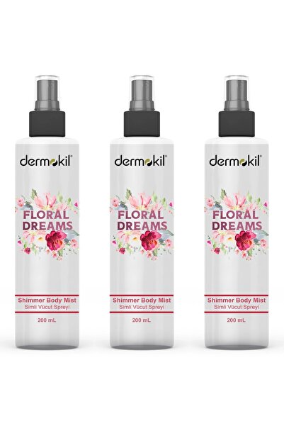 Dermokil Floral Dreams Shimmer Body Sprey 200 mlx3Adet