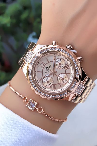 Daniel Klein Women's Wristwatch Gold Color New Season 3Atm Waterproof Bracelet Gift
