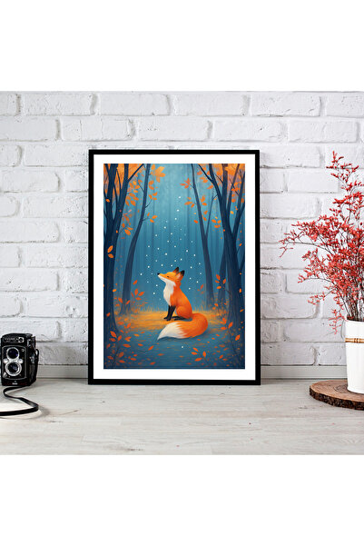 woodsia Tablou cu poster din lemn MDF cu aspect de cadru dintr-o bucată CRMD ...