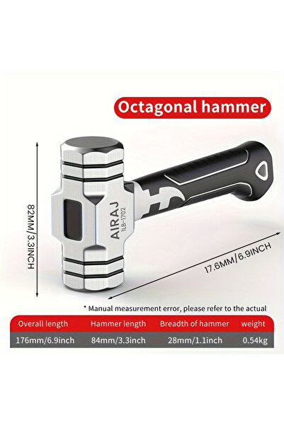 choice2 1702 AIRAJ مطرقة صغيرة بمخلب، مطرقة تركيب رأسية، مطرقة متعددة الوظائف