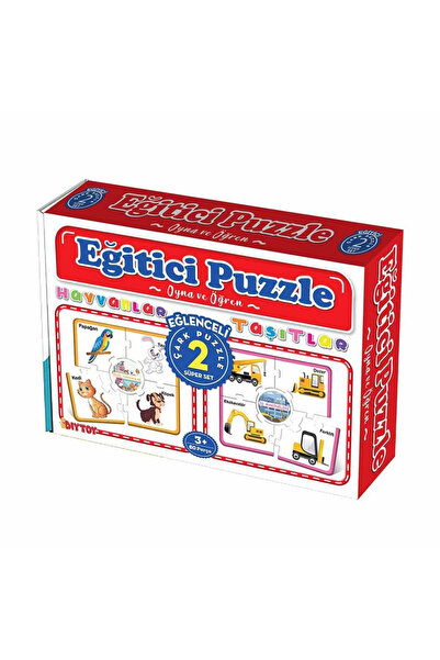 Diytoy Educational Learning Wheel Puzzle Animals & Vehicles