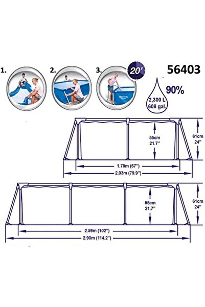BESTWAY Steel Pro Swimming Pool (56403-BEUX16AB02)