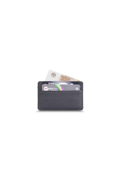 GUARD Suport pentru carduri de credit minim unisex ultra subțire din piele naturală neagră - GRD250816WT417