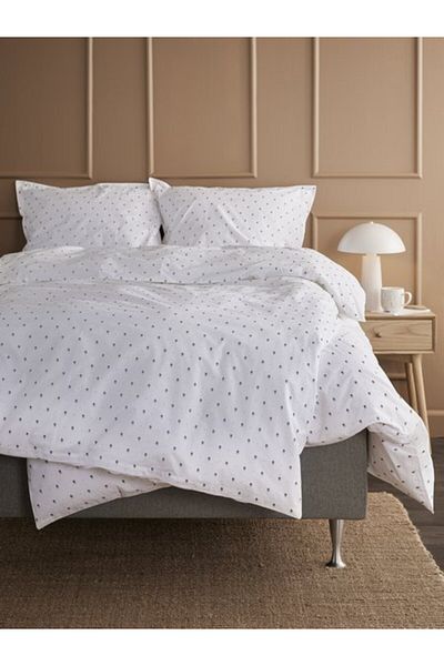 OEM Bed linen + percale sheet OLGA 200x220 off-white/white