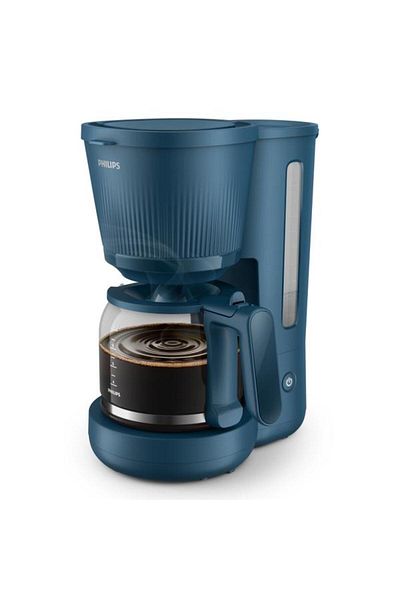 Philips HD 7411/70 Coffee Maker, 1.32 L Reservoir, 1.25 L Carafe, 1080 W, 10 Cups (Blue)