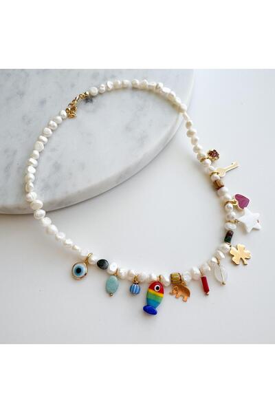 Venus Design Freshwater Pearl Charm Necklace