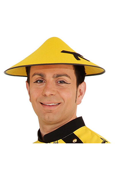 Skygo Uzak Doğu Asyalı Çin Japon Şapkası Sarı Renk