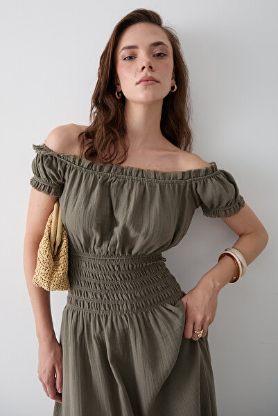 Laluvia Çağla Gathered Dress - 2002