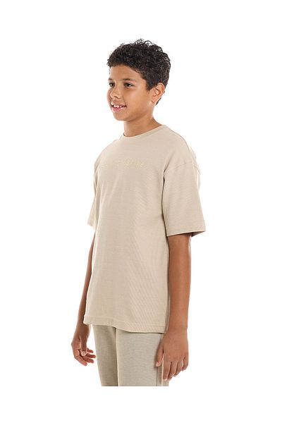 R&B Embroidered T-Shirt with Crew Neck and Short Sleeves