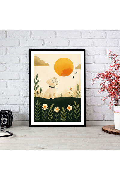 woodsia Tablou cu poster din lemn MDF cu aspect de cadru dintr-o singură buca...