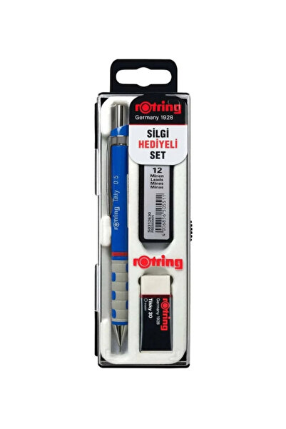 Rotring Tikky Versatil Lacivert Uçlu Kalem 0.5 mm 3 Lü Okul Seti Silgi Hediye