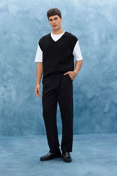 DeFacto New Season Standard Fit V-Neck Knitwear Sweater