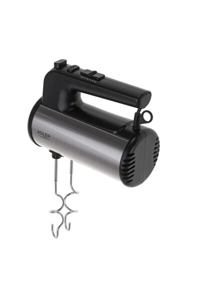 adler Hand Mixer AD 4232 TURBO POWER, 900 W, 5 Speeds, 2 Dough Hooks, 2 Whisks (Black/Stainless Stee