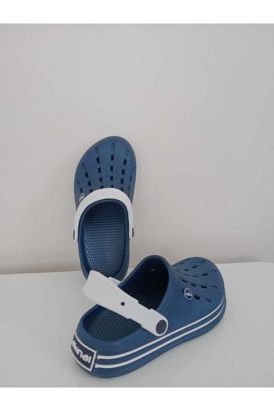 AkınalBella Navy Blue White Unisex New Season Cros Slippers Sandals