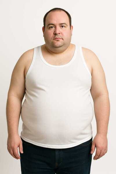 SEDEF YILDIZ Ανδρικό εσώρουχο Battal Boy White Strap 100% βαμβάκι