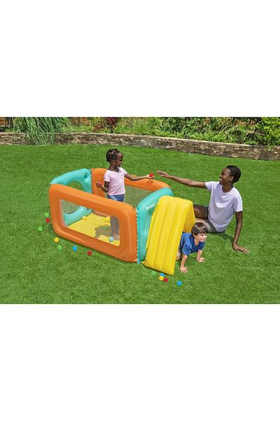 BESTWAY Tunneltopia Ball Pit | Kids Inflatable Ball Pit and Play Centre, Includes 25 Play Balls, Age