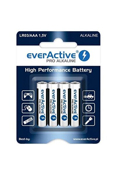 everActive Baterie alcalină LR03, pachet de 4