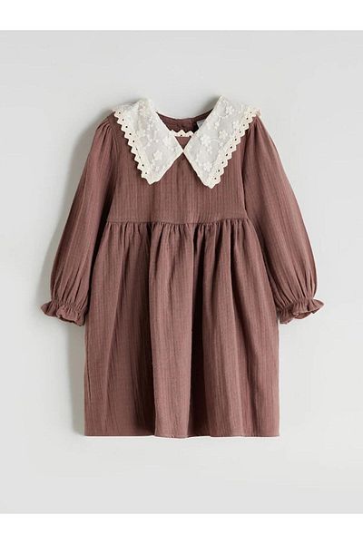 LC Waikiki Baby Collar Girl's Muslin Dress (W5)