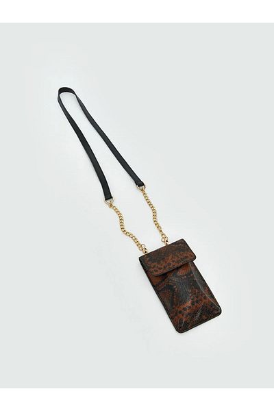 LC Waikiki Women's Phone Bag with Mixed Chain Strap (W5)